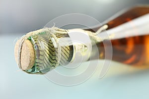 Close-up of a corked bottle