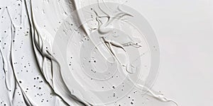 Close up cosmetic texture. A skin care product. White background. Copy space