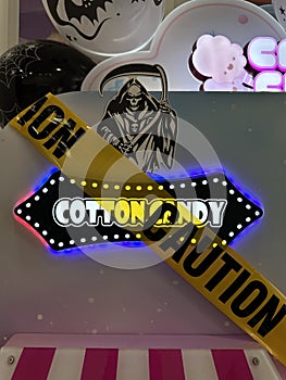 Cottoncandy sign glowing