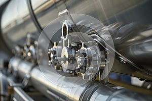 Close-Up of Coupling Mechanism on Hydrogen Tanker Trailer