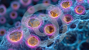 Close-up of Cowpox Virus Under Microscope AI Generated