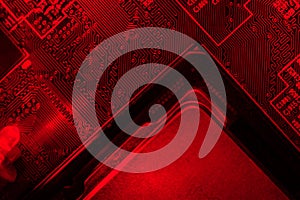 Close-up of a CPU central processing unit of a modern new generation microchip based on nanometer technology, transistor and photo