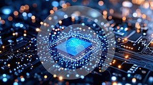 CPU Chip Circuit Board Technology Data Processing