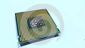 Close Up of CPU Computer Processor aligned