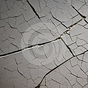 A close-up of a cracked concrete surface1, Generative AI