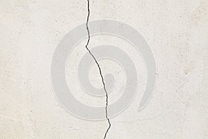 Close-up on a cracked concrete wall