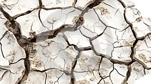 Close-up of cracked dry earth showing deep fissures and parched soil