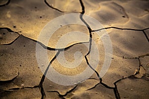Close up of cracked earth due to drought photo