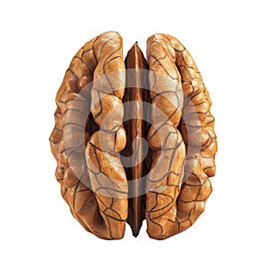 A Close-Up of a Cracked Walnut Shell