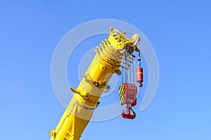 Close up of crane at construction site
