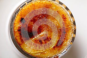 Close up of creme brule