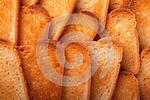 close-up of crispy toasted bread texture
