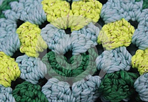 Close up of crochet pattern