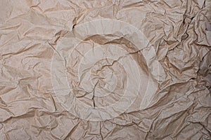 Close up crumpled creased paper old