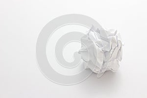 Close-up of crumpled paper ball