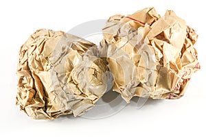 Close-up of crumpled paper ball