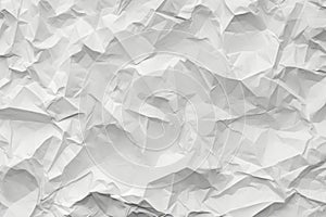 Close-up of crumpled white paper texture