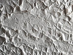 close up crumpled white paper texture, Ai Generated