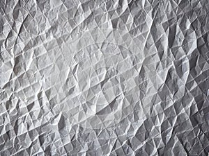 close up crumpled white paper texture, Ai Generated