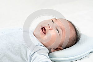 Close up of a crying face of a newborn baby. Affection, Happiness, Parenting, Newborn image