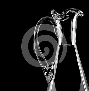 Close up of a crystal jug