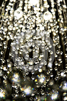 Close up Crystal lamp luxury abstract background style