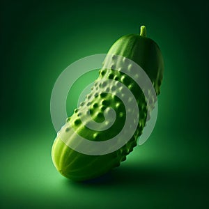 close-up of cucumbers on a green background