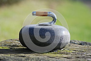 Close up of curling stone