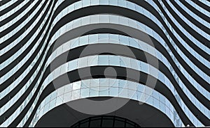 Close-up of Curves on Modern Building in Toronto, Canada