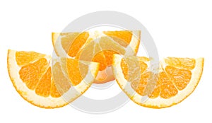 Close-up cut orange fruit