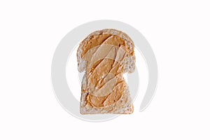 Close up Cute sandwich on white background