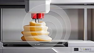 3 d printer creating abstract object