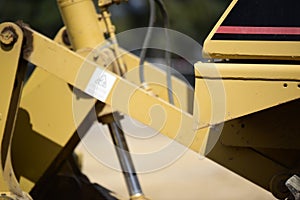 Close up of a D6 bulldozer parts