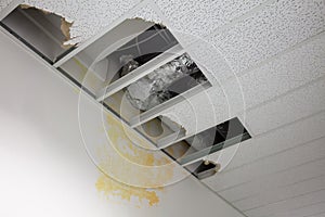 Close-up Of Damaged Ceiling