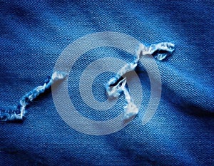 Close Up Damaged Jeans