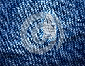 Close Up Damaged Jeans