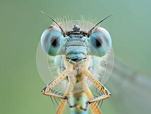 Close-Up of a Damselfly Face