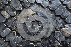 Close-up of dark blue marble wall. Abstract and textured background related to Islamic motifs, patterns and symbols