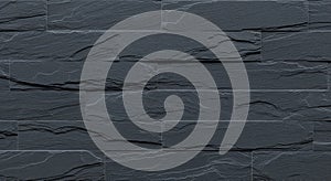 Dark Slate Stone Wall Texture - Rustic and Weathered Brickwork