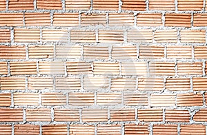 Dark and light brown brick wall in  horizontal line patterns texture for background