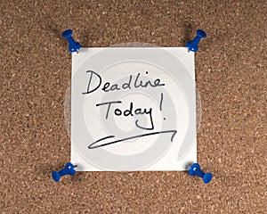 Deadline Today Memo