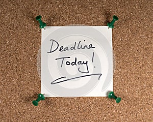 Deadline Today Memo