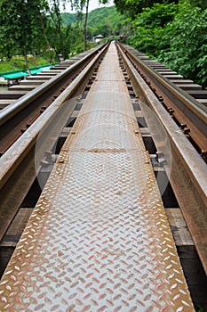 Close up of the Death Railway bridge