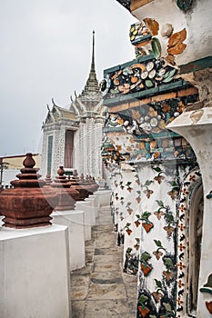 Close-up decoration of Wat Arun, Bangkok, Thailand