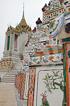 Close-up decoration in Wat Arun, Bangkok, Thailand