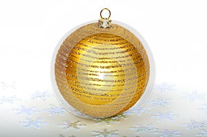 Close up decorative Christmas ball