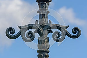 Close up of decorative lamppost