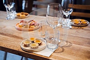 Gourmet Tartlets and Canapes Prepared for Wine Pairing photo