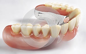 Close up of a Dental implant model.