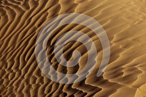 Close-up of desert sand pattern